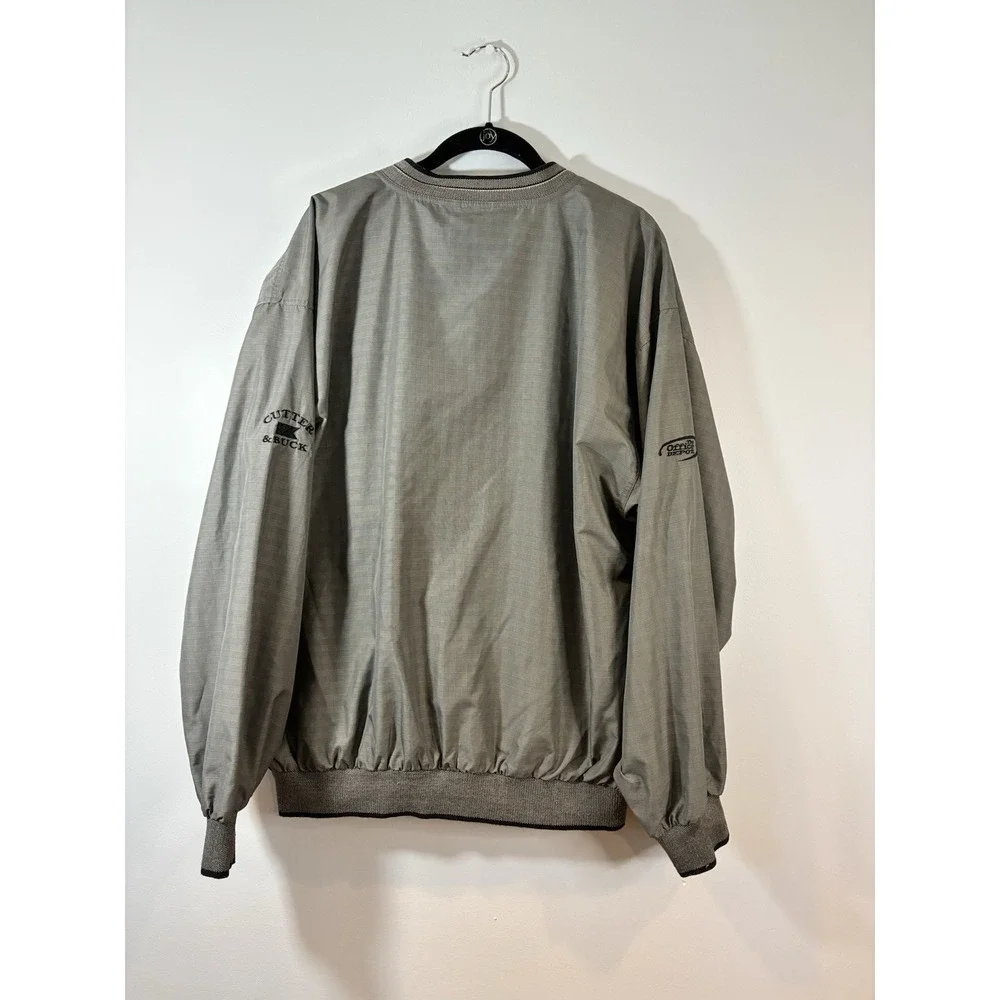 Cutter & Buck 1/4 Zip Pullover Golf Jacket Windbreaker Large Gray Office Depot L